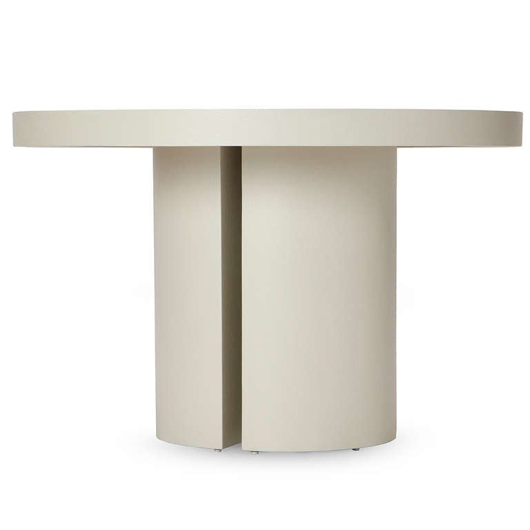 Mid-Century Modern 1980s Painted Canvas-Wrapped Center Table in the Style of Karl Springer