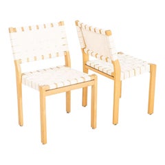 1980s Pair of Alvar & Aino Aalto for Artek 611 Stacking Dining /Side Chairs