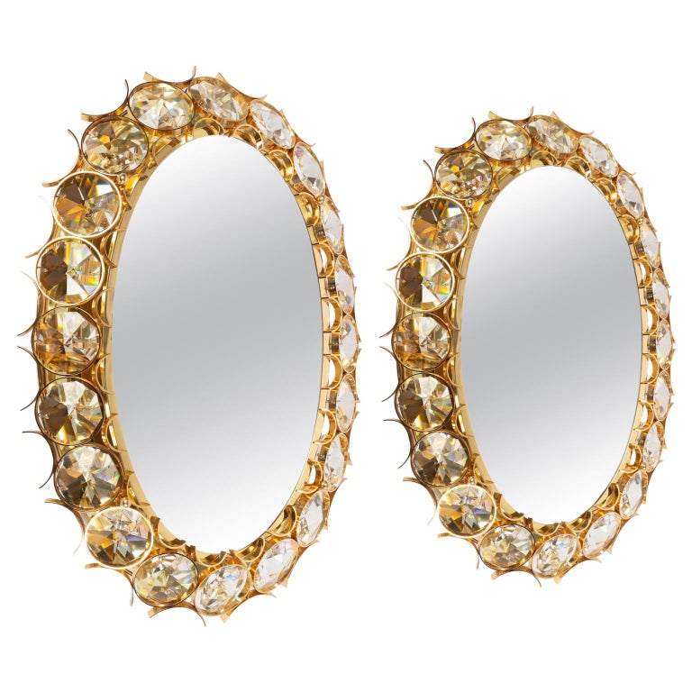 1980s Pair of Backlight Jewel Mirror For Sale