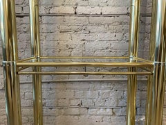 1980s Pair of Brass Etageres in the Style of Milo Baughman