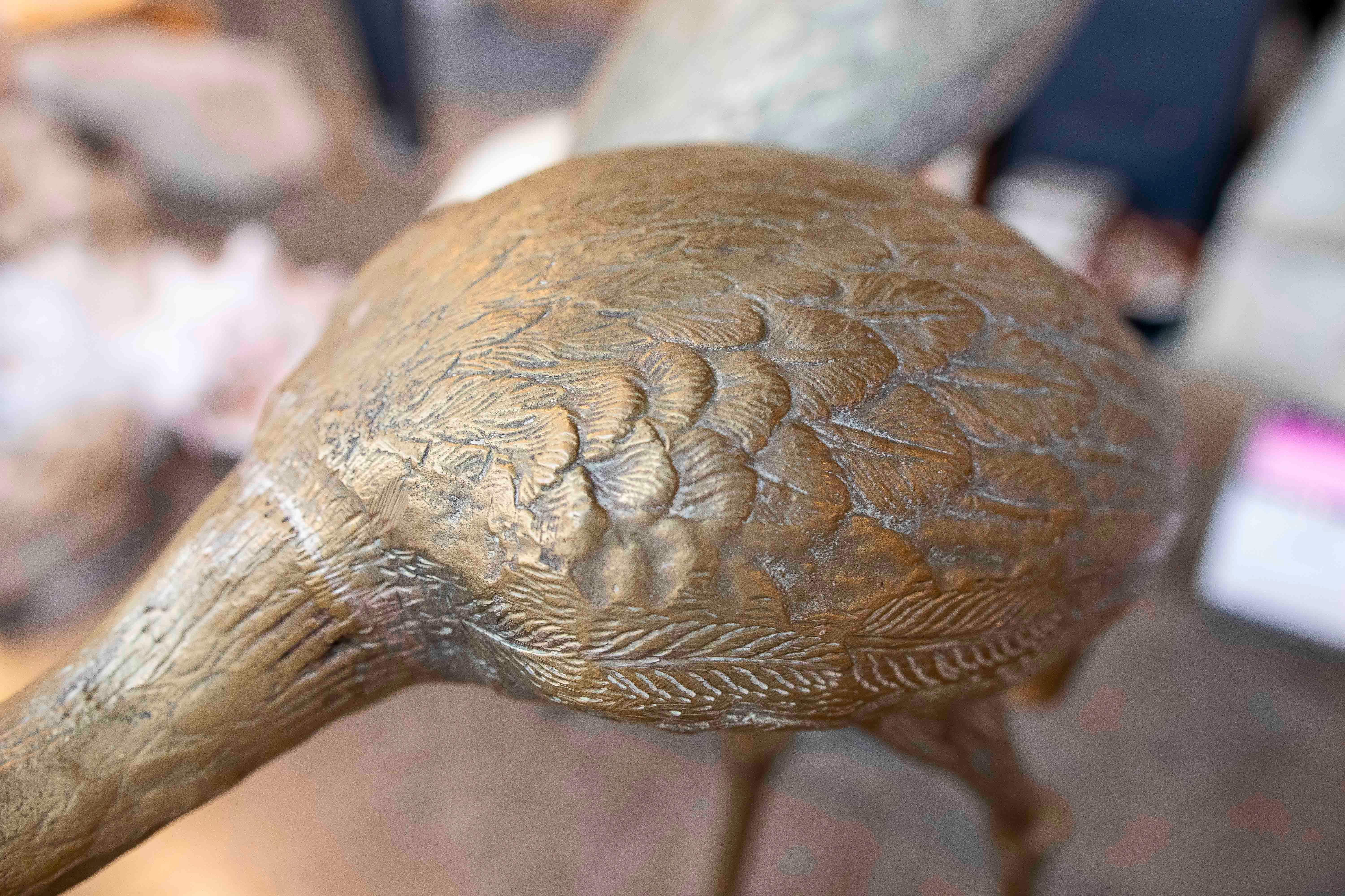 Coppia di sculture di gru in bronzo degli anni '80 in vendita 1