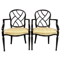 Paire de fauteuils Chinoiserie Century Furniture des années 1980