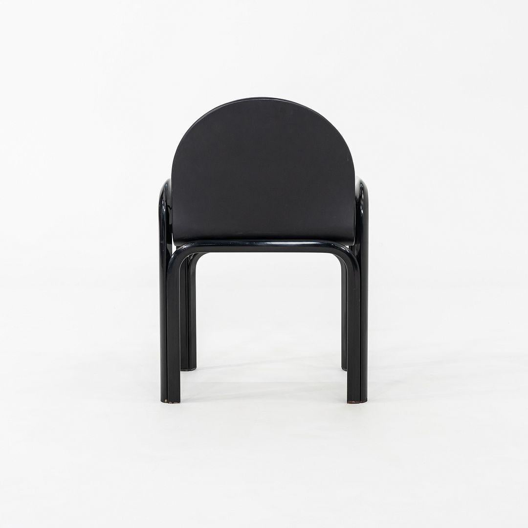 Fine XX secolo Coppia di poltrone da pranzo Gae Aulenti for Knoll Orsay del 1980 con struttura e pelle in vendita
