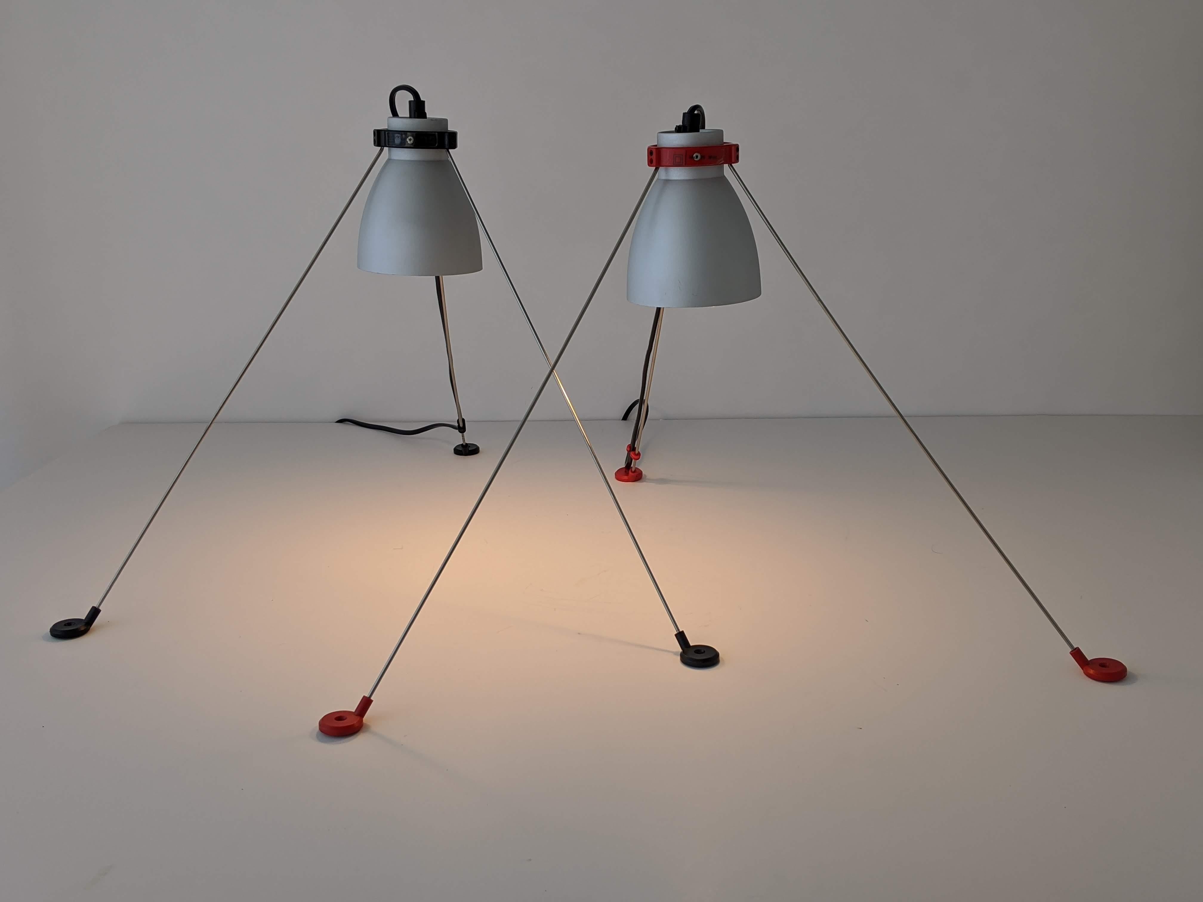 Anodized 1980s Pair of ''Grifo'' Table or Wall Lamp by Artemide, Italy