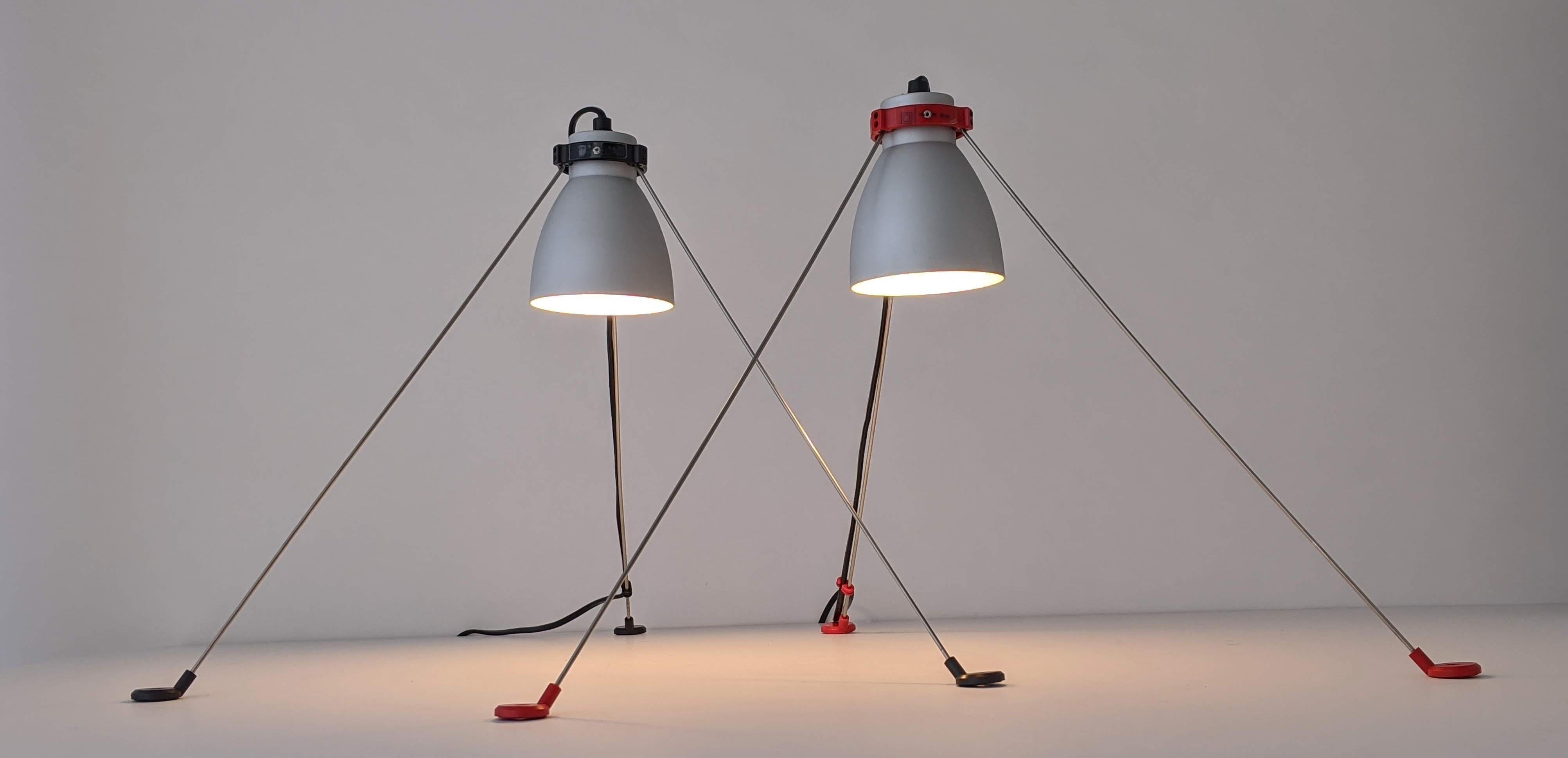 1980s Pair of ''Grifo'' Table or Wall Lamp by Artemide, Italy In Good Condition In St- Leonard, Quebec