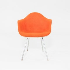 1980s Pair of Herman Miller Eames Fiberglass DAX Dining Arm Shell Chairs