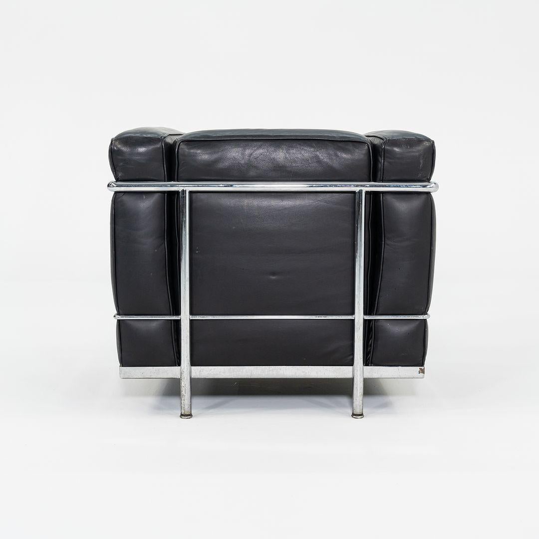 1980 Paire de chaises longues LC2 Petit Modele Le Corbusier, Jeanneret, Perriand en vente 4