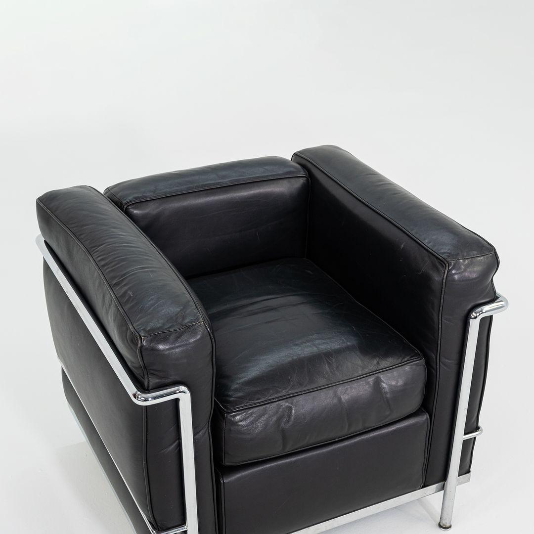 1980 Paire de chaises longues LC2 Petit Modele Le Corbusier, Jeanneret, Perriand en vente 1