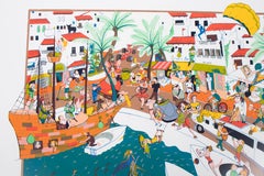 Paar nummerierte und signierte Lithografien von Marbellas Banus Port aus den 1980er Jahren