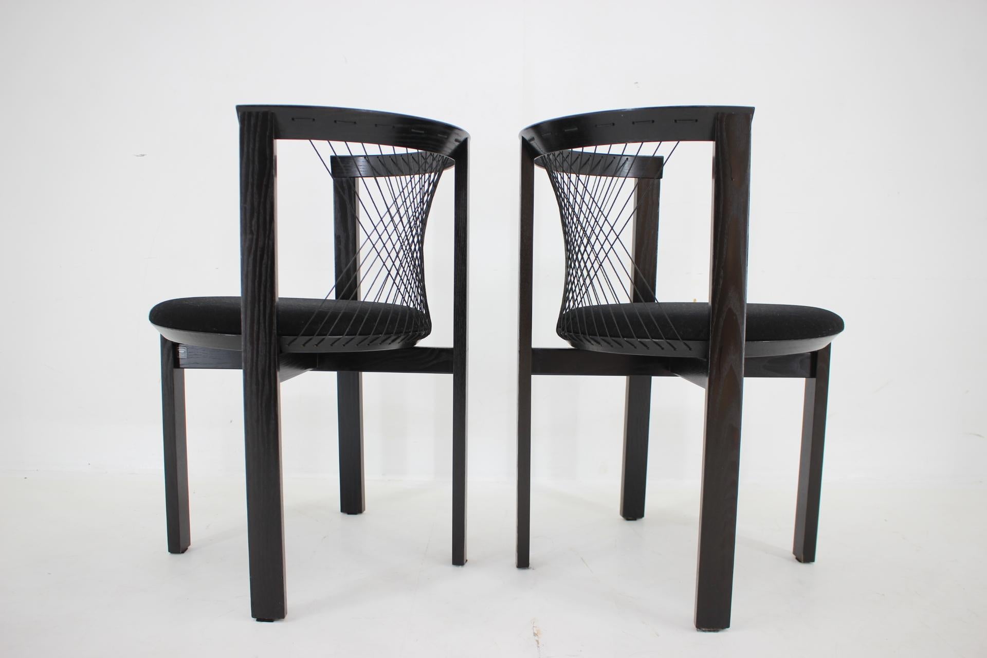 1980s Pair of Niels Jorgen Haugesen String Chairs for Tranekaer, Denmark For Sale 1