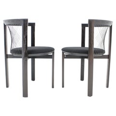 1980s Pair of Niels Jorgen Haugesen String Chairs for Tranekaer, Denmark