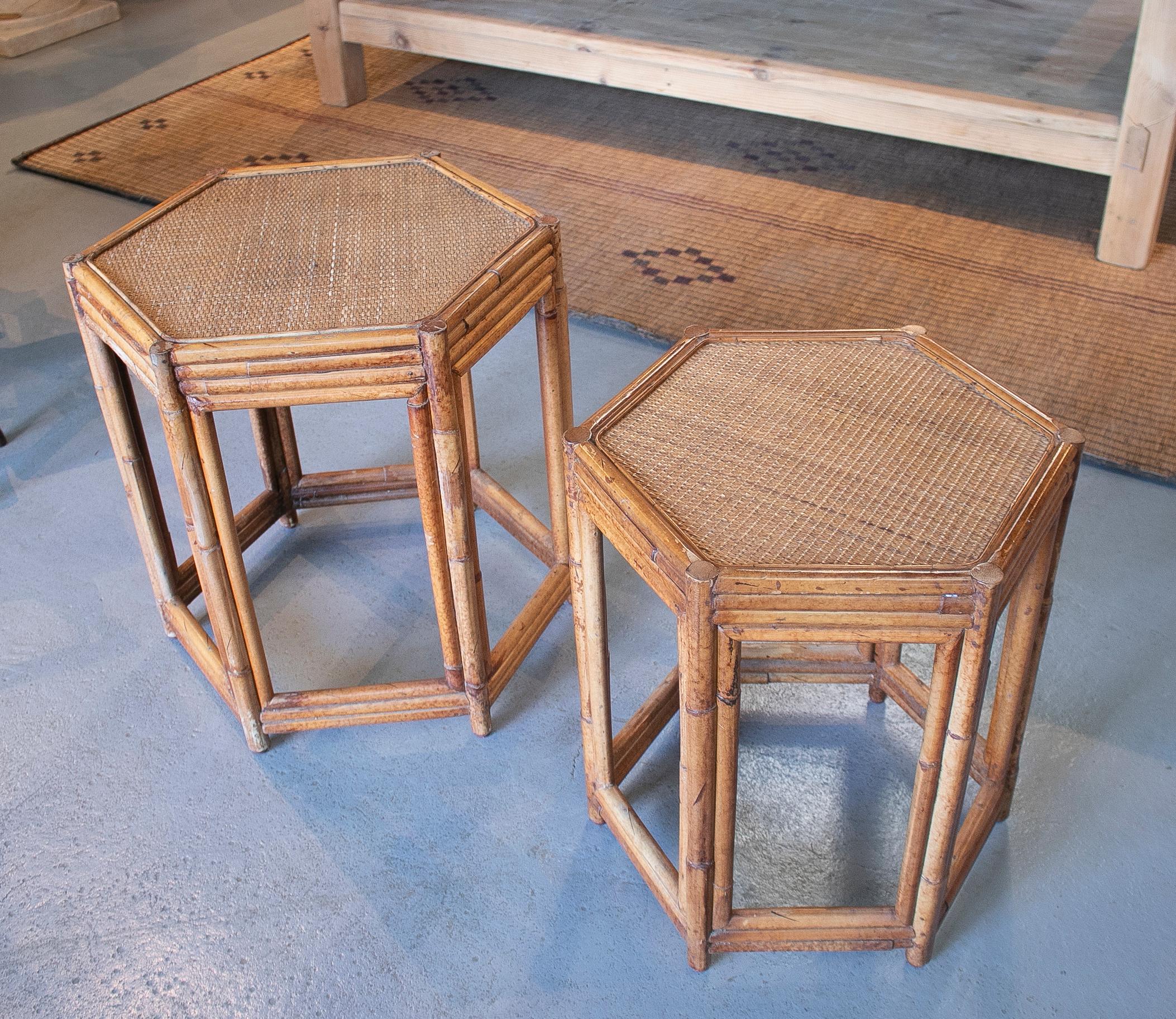 small rattan table