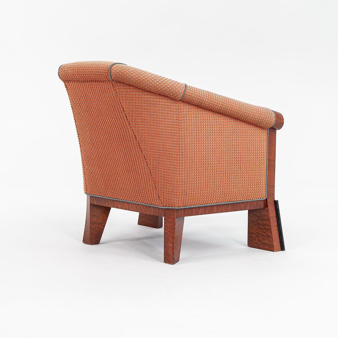 1980s Pair of Postmodern Lounge Chairs by Michael Graves w/ Maple Frames In Good Condition For Sale In Philadelphia, PA