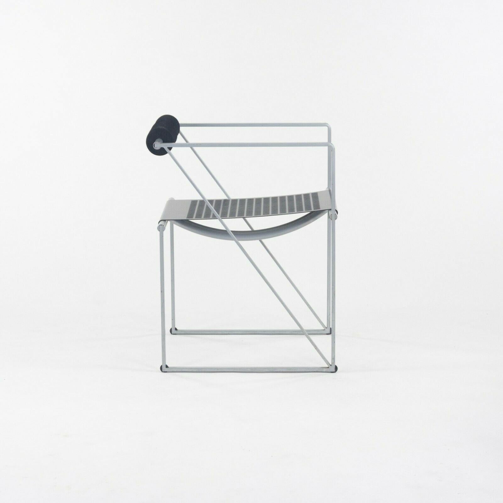 italien Paire de chaises postmodernes grises Mario Botta pour Alias Seconda des années 1980 en vente
