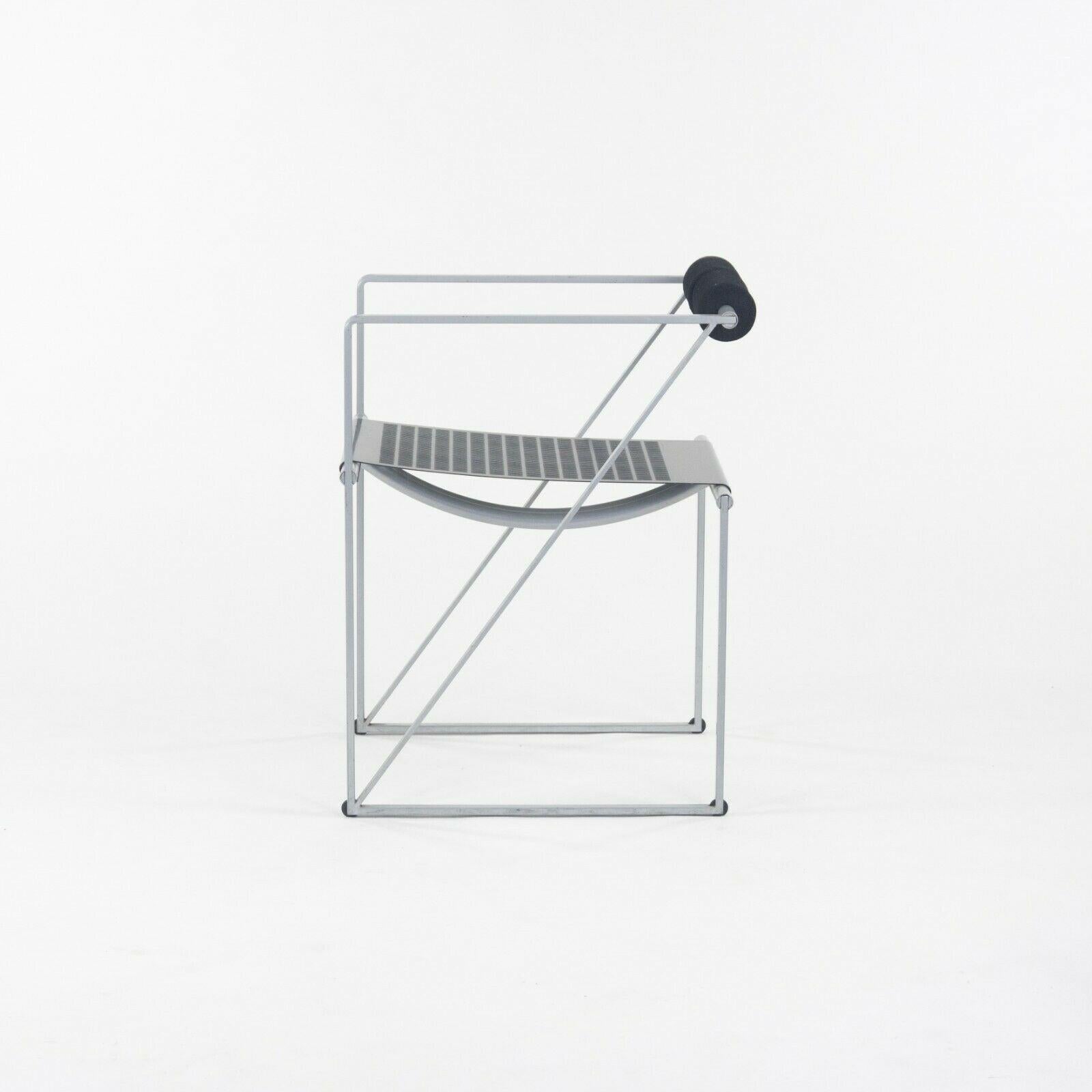 Paire de chaises postmodernes grises Mario Botta pour Alias Seconda des années 1980 en vente 1
