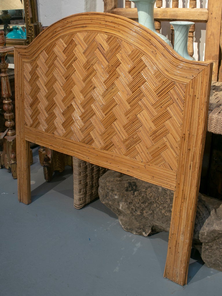 1980s Pair of Spanish Bamboo Bed Heads For Sale at 1stDibs