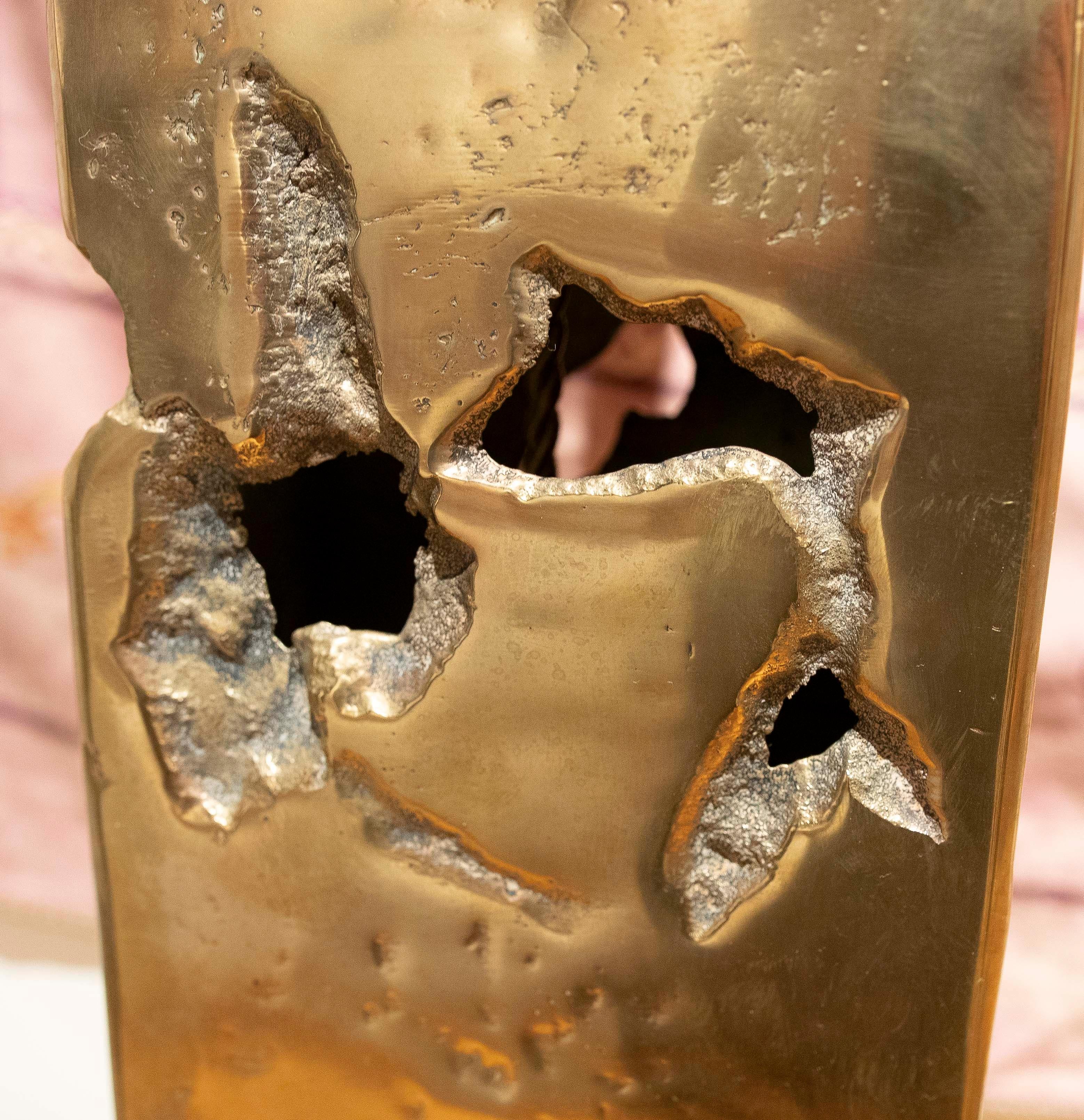 Paire de lampes espagnoles en bronze par l'artiste David Marshall, années 1980 en vente 4