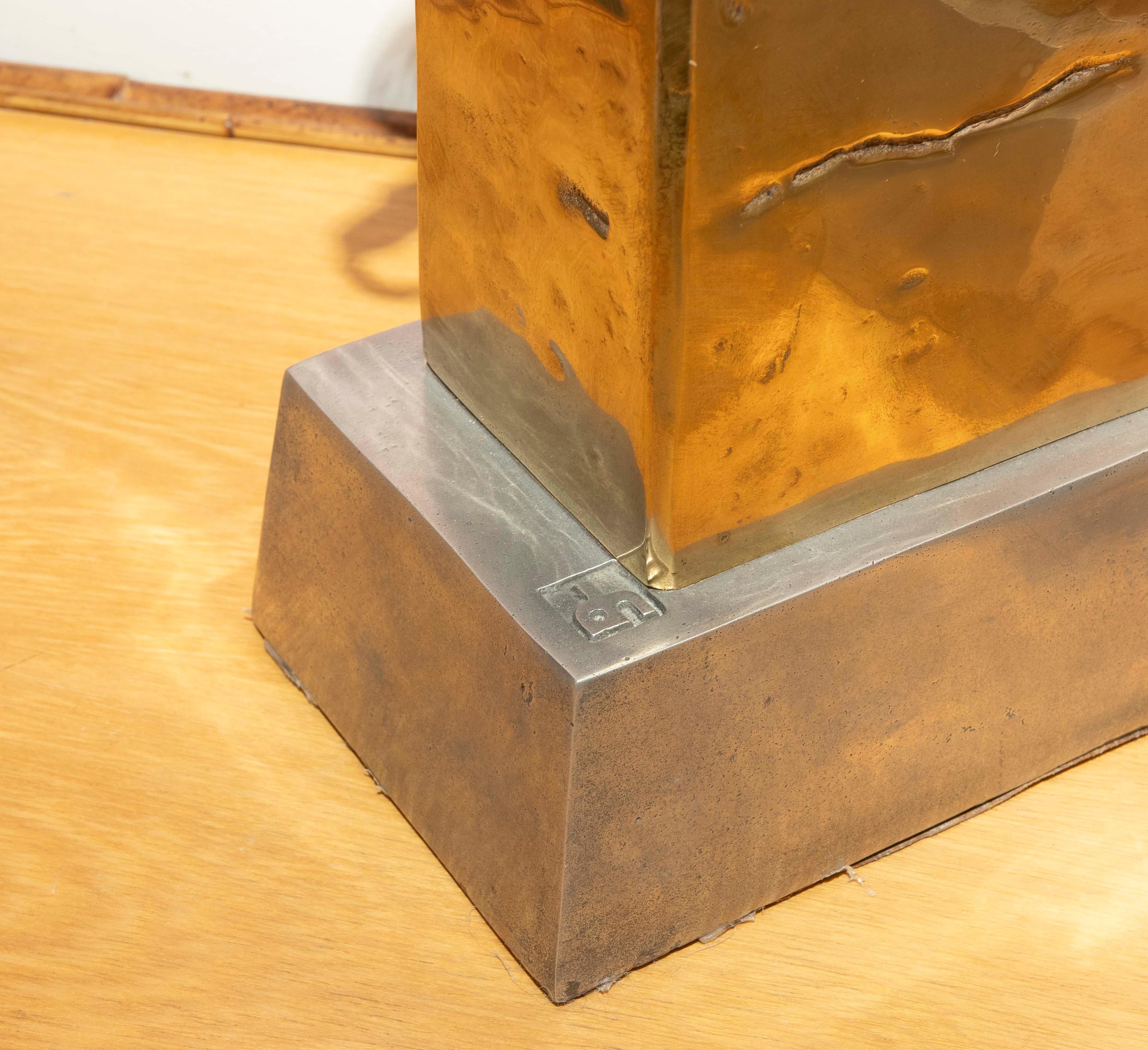 Bronze Paire de lampes espagnoles en bronze par l'artiste David Marshall, années 1980 en vente