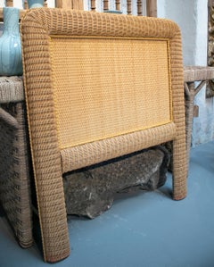 1980s Pair of Spanish Wicker Headboards
