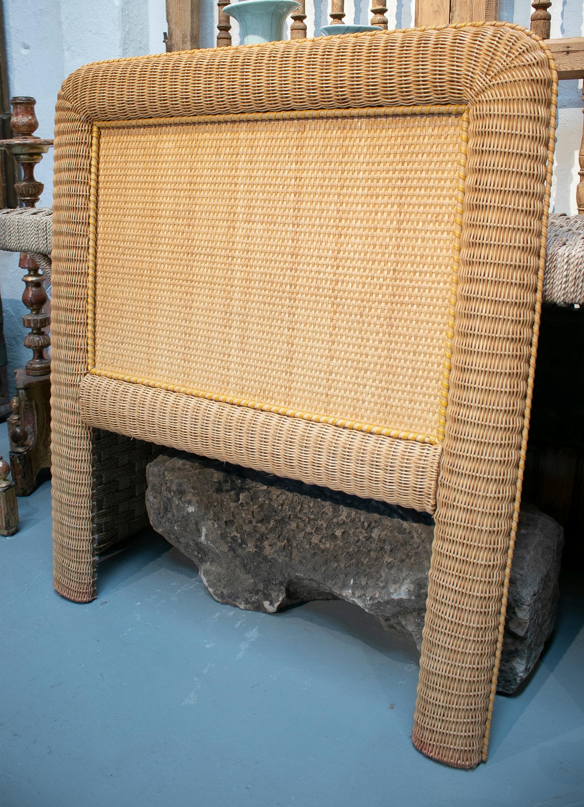 1980s Pair of Spanish Wicker Headboards In Good Condition For Sale In Marbella, ES