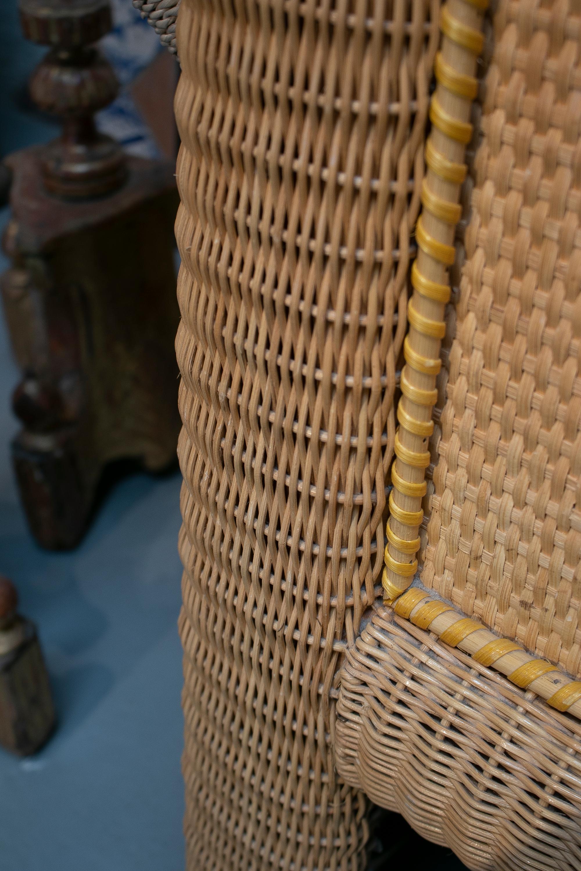 1980s Pair of Spanish Wicker Headboards For Sale 2
