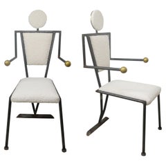 1980S Pair of Structural Occasional “Human Chairs”, French