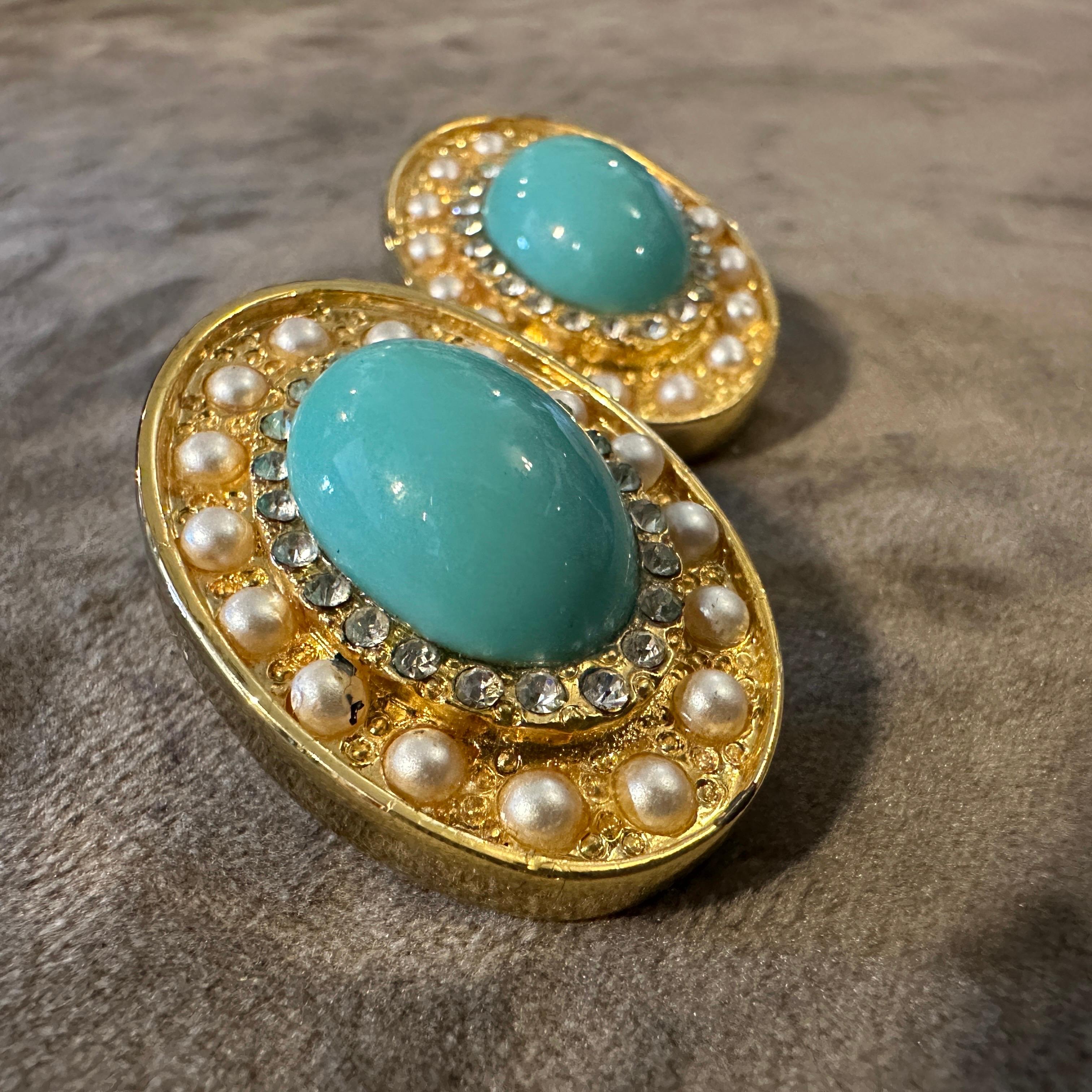 Paire de superbes boucles d'oreilles à clip de Pierre Cardin, datant des années 1980 en vente 5