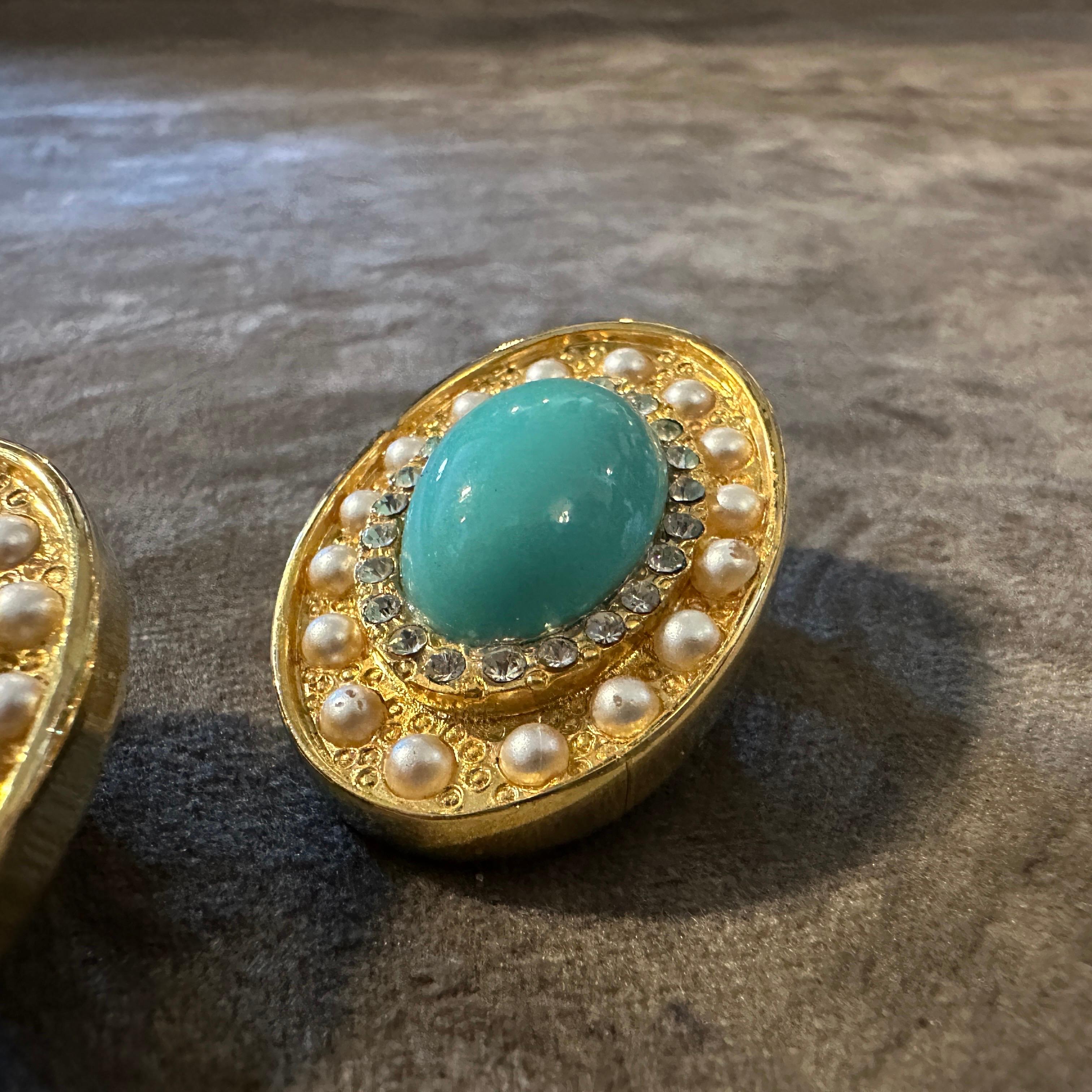 Rétro Paire de superbes boucles d'oreilles à clip de Pierre Cardin, datant des années 1980 en vente