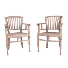 1980's Pair of Teak Garden's Armchairs