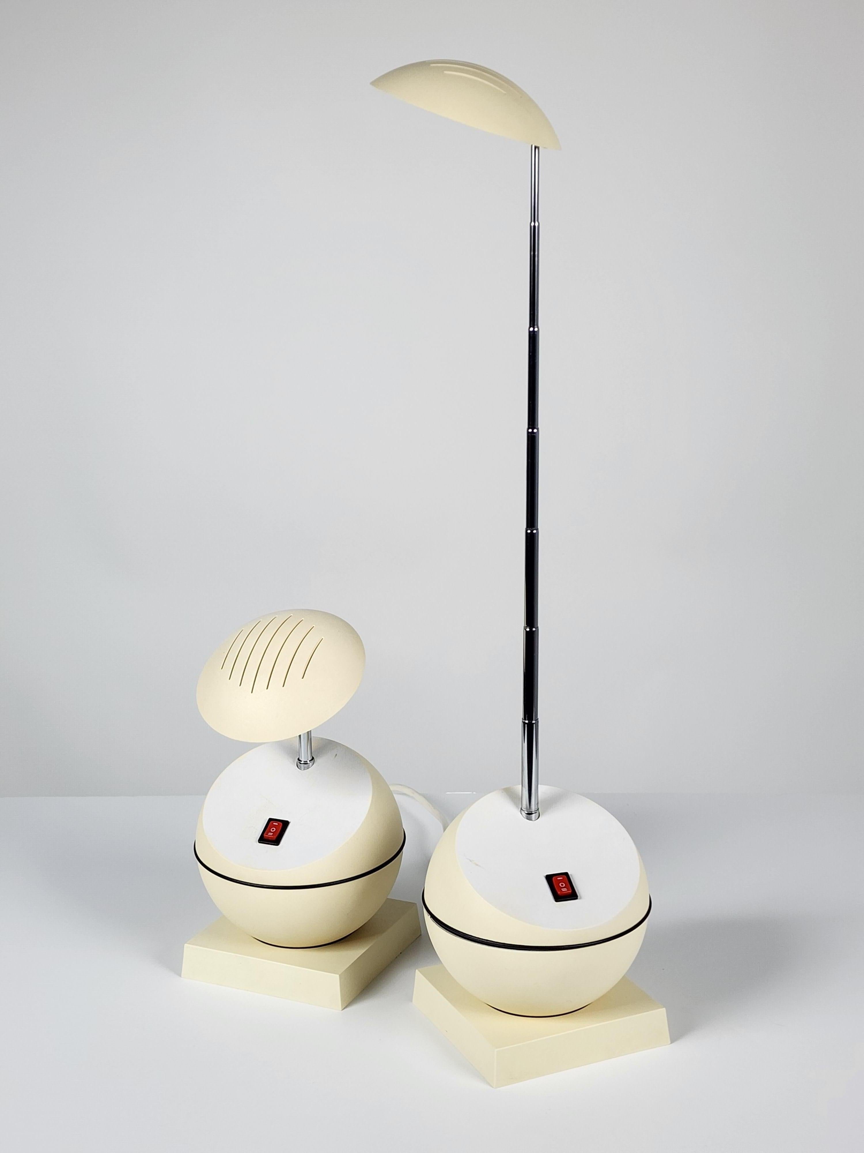 Paire de lampes de table halogènes télescopiques des années 1980, Italie en vente 3