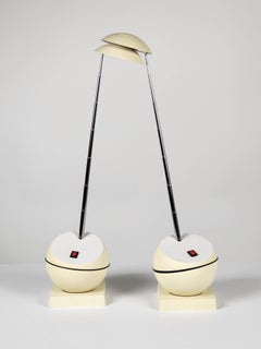 1980s Pair of Telescopic Halogen Table Lamp, Italy