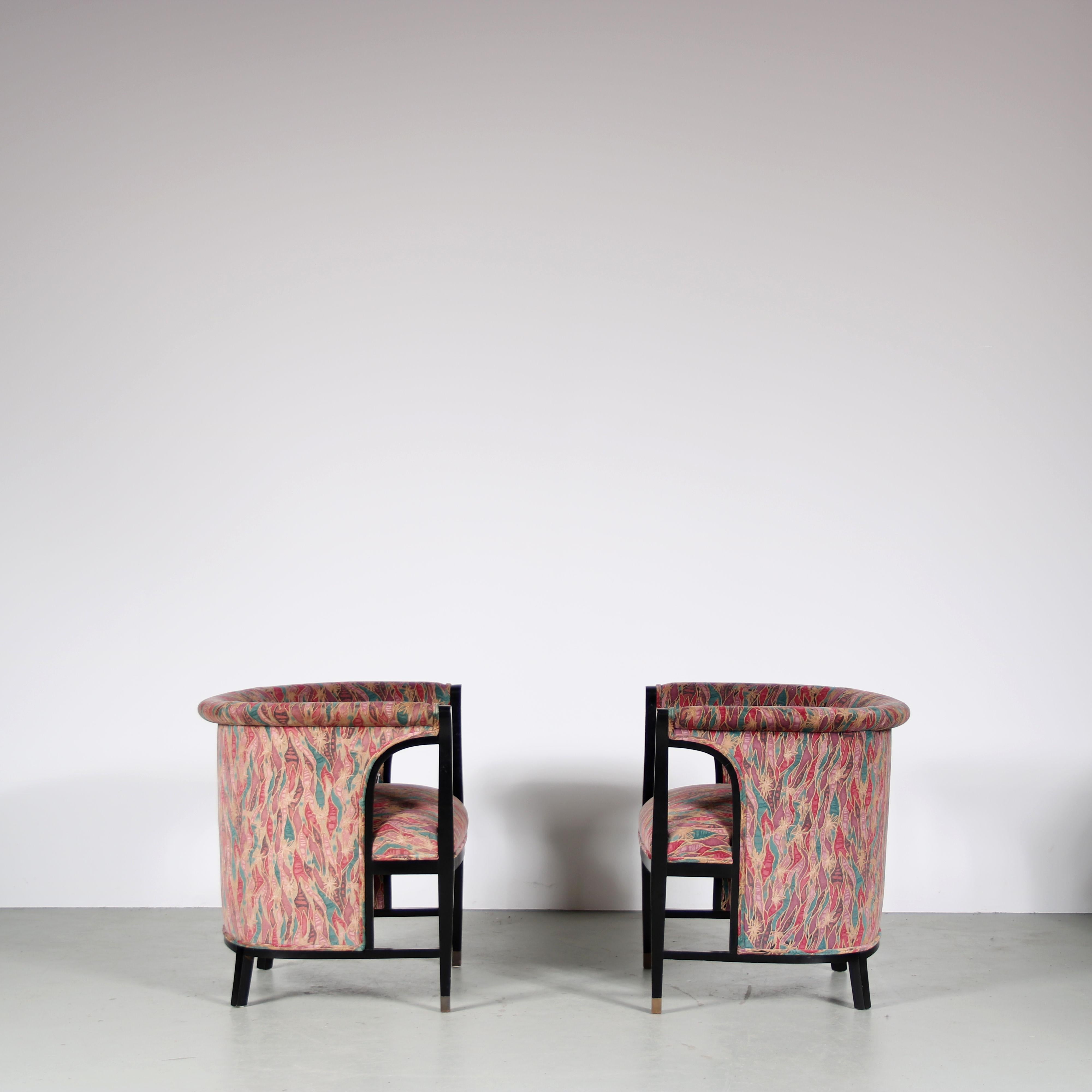 1980s Pair of unique armchairs by Selva, Italy In Good Condition In Wilnis, UT