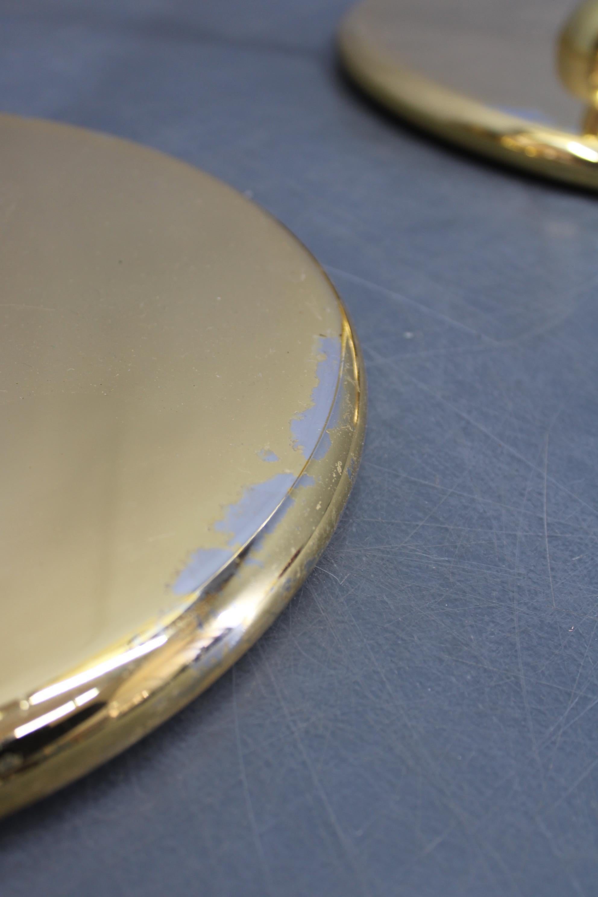 Coppia di lampade da terra anni '80 di VeArt Murano con finitura in ottone, Italia in vendita 1