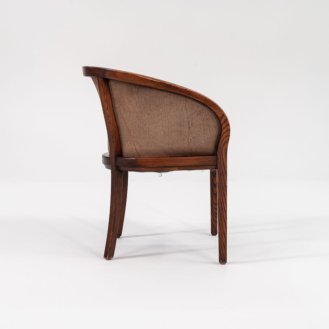 Foam 1980s Pair of Ward Bennett for Brickel Associates Yoke Chairs in Oak and Suede For Sale