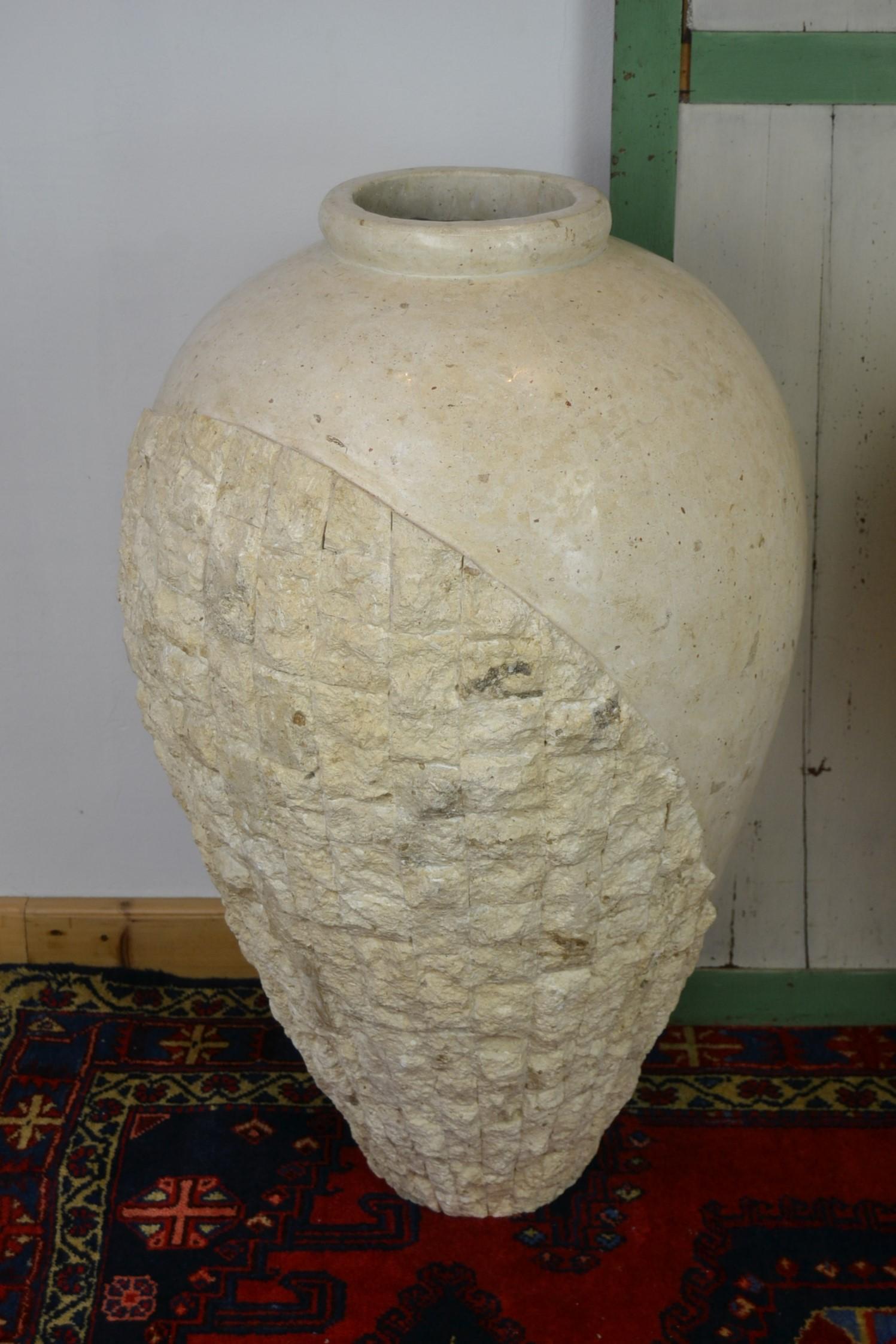 large stone vases