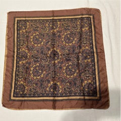 Foulard piccolo in seta con stampa paisley anni '80 di Gucci