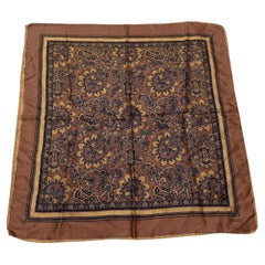 1980s Paisley Print SilkmSmall Foulard By Gucci