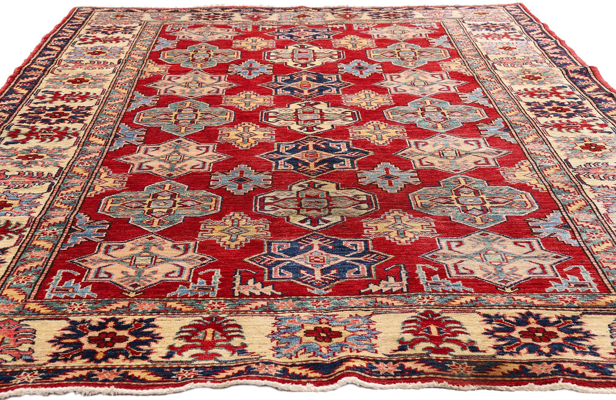1980's Pakistani Shirvan Carpet with Modern Style In condizioni buone in vendita a Dallas, TX