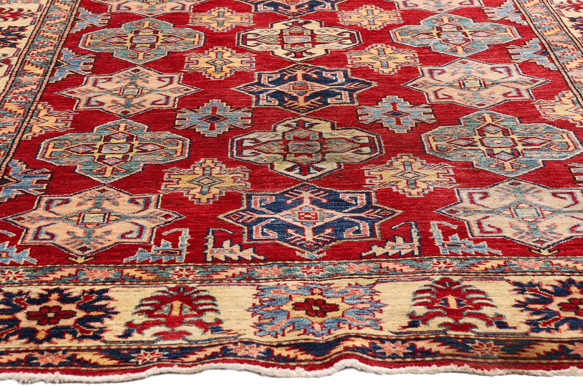 Lana 1980's Pakistani Shirvan Carpet with Modern Style in vendita