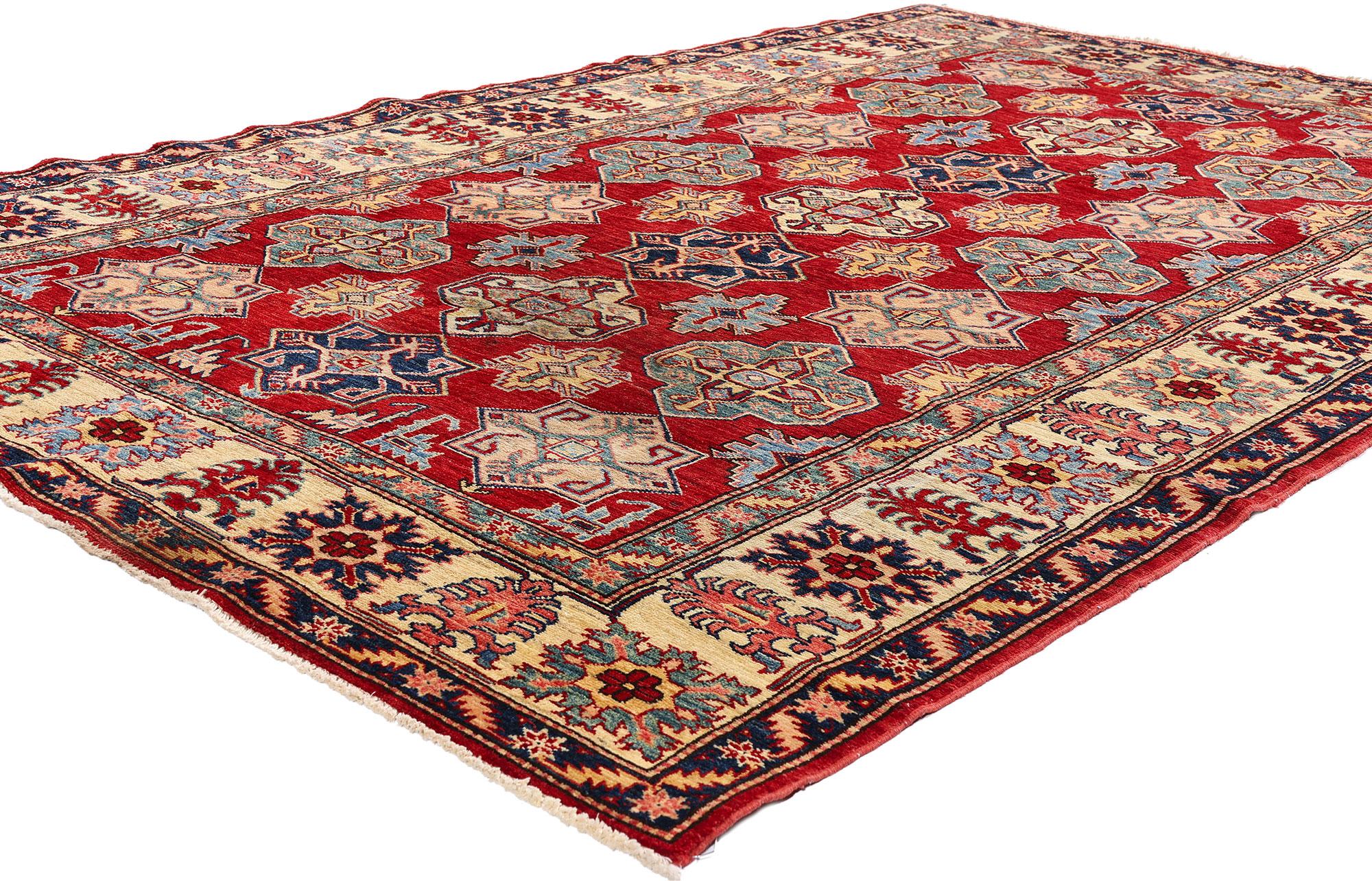 Tribale 1980's Pakistani Shirvan Carpet with Modern Style in vendita