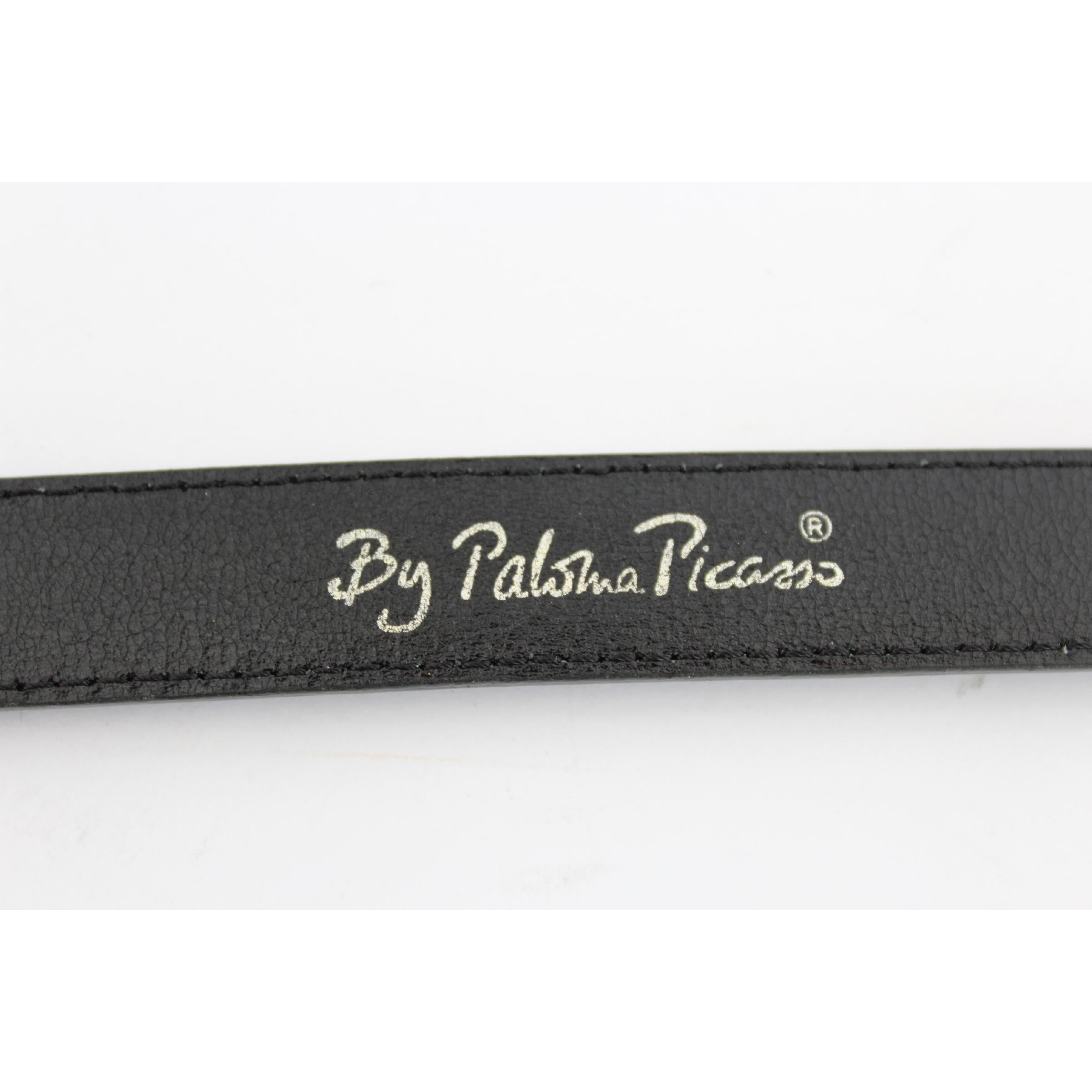 Women's 1980s Paloma Picasso Black Gold Patent Calf Vintage Sz 26 Triple X Belt