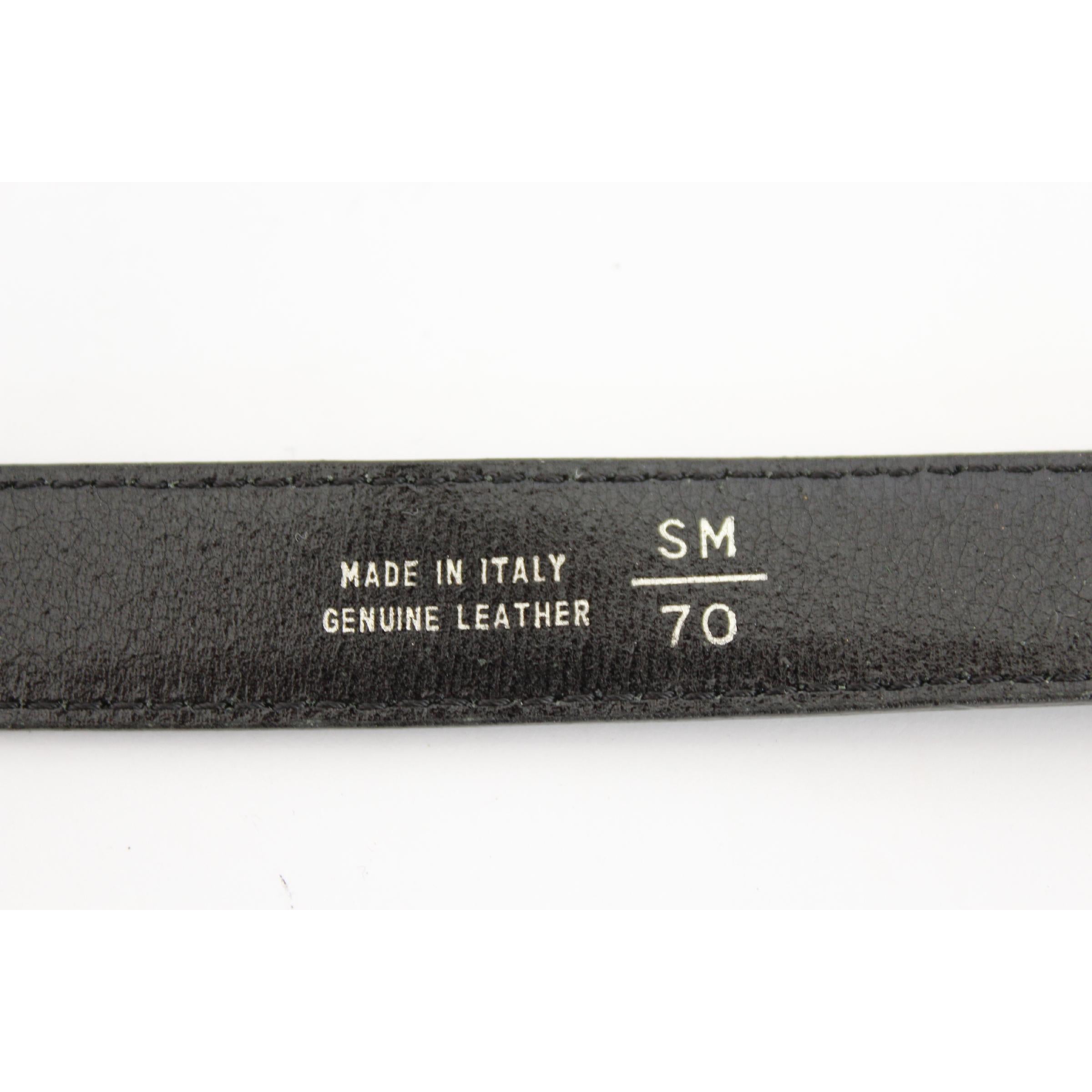 1980s Paloma Picasso Black Gold Patent Calf Vintage Sz 26 Triple X Belt 1