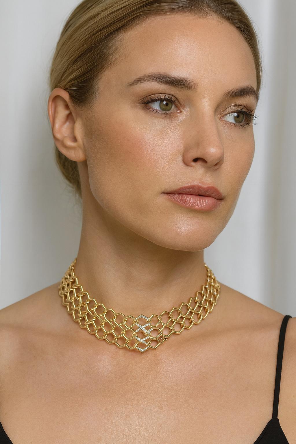 Contemporary 1980s Paloma Picasso for Tiffany & Co. Necklace in 18K Yellow Gold For Sale