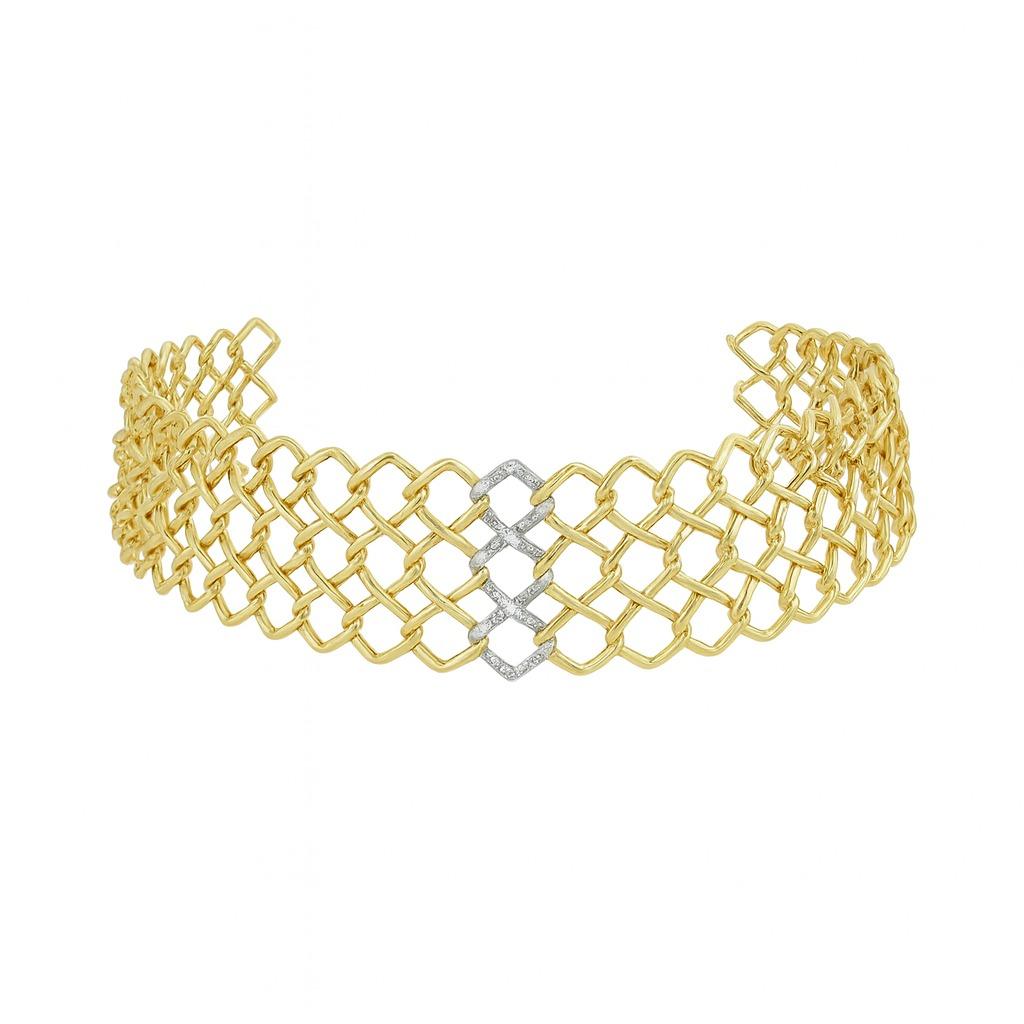 Round Cut 1980s Paloma Picasso for Tiffany & Co. Necklace in 18K Yellow Gold For Sale