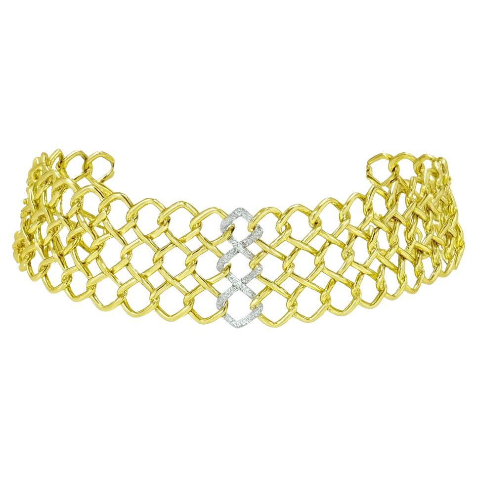 1980s Paloma Picasso for Tiffany 
Co. Necklace in 18K Yellow Gold For Sale