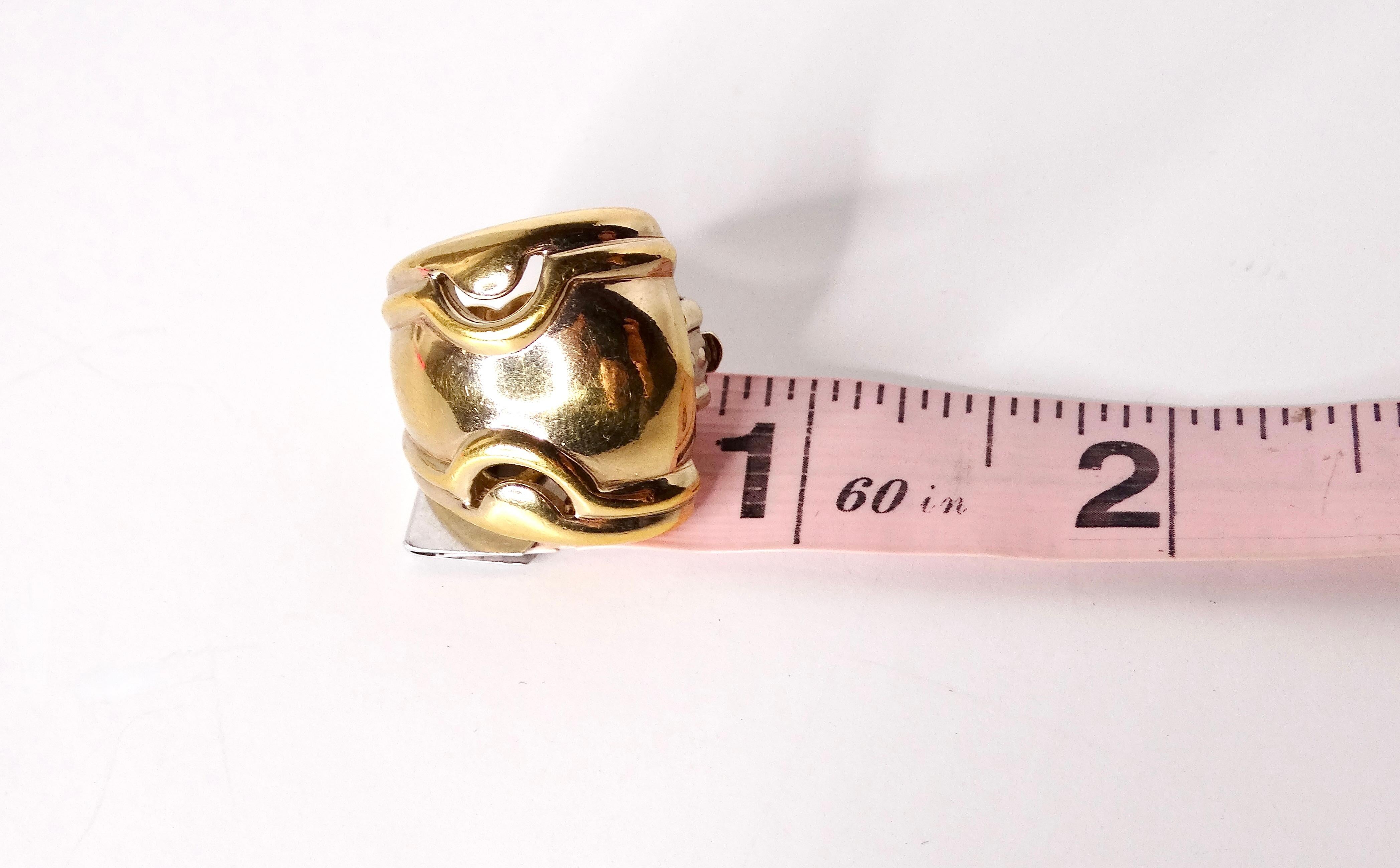 Orecchini a clip geometrici astratti placcati in oro 18k di Panetta degli anni '80 in vendita 1