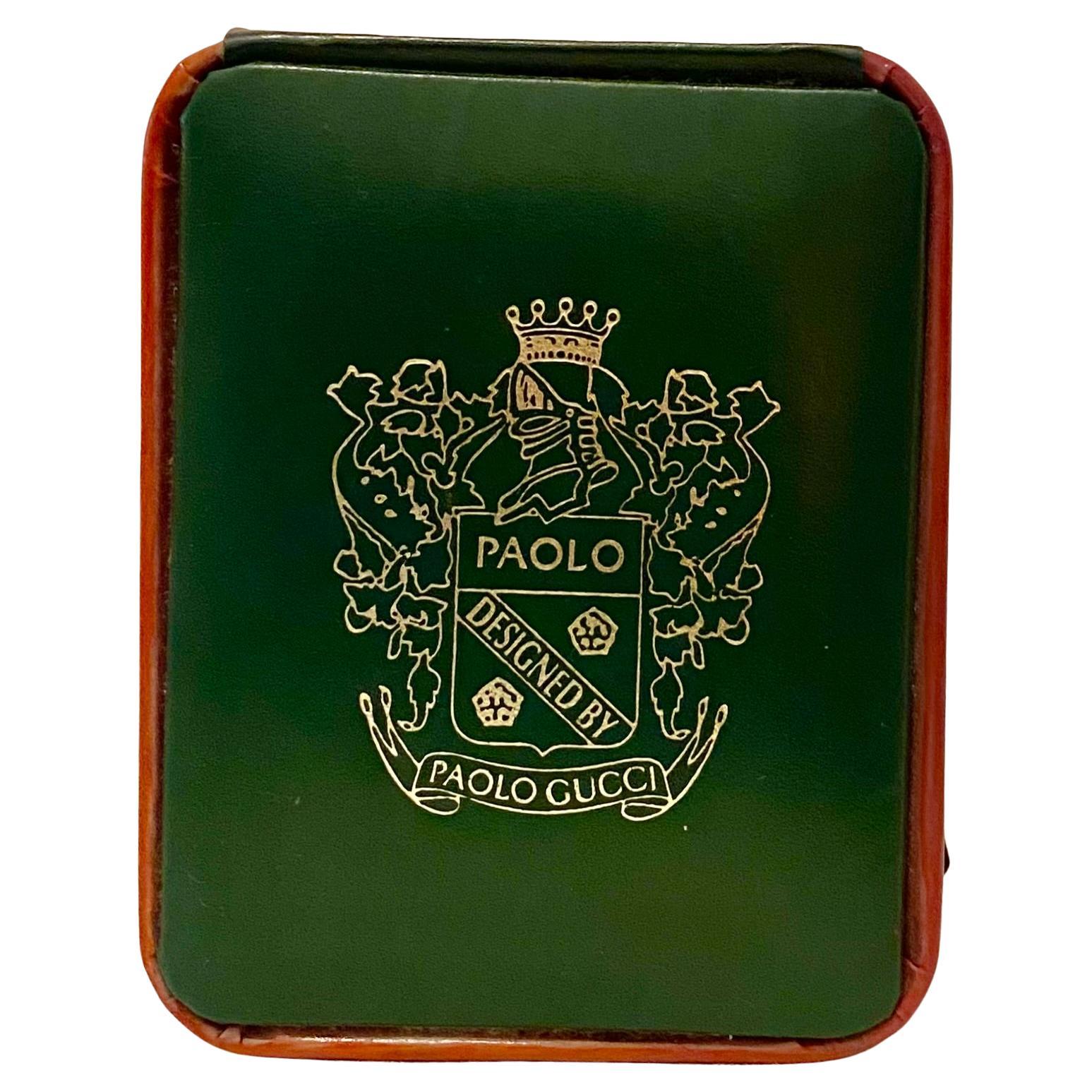 1980s Paolo Gucci Leather Jewelry Box For Sale 2