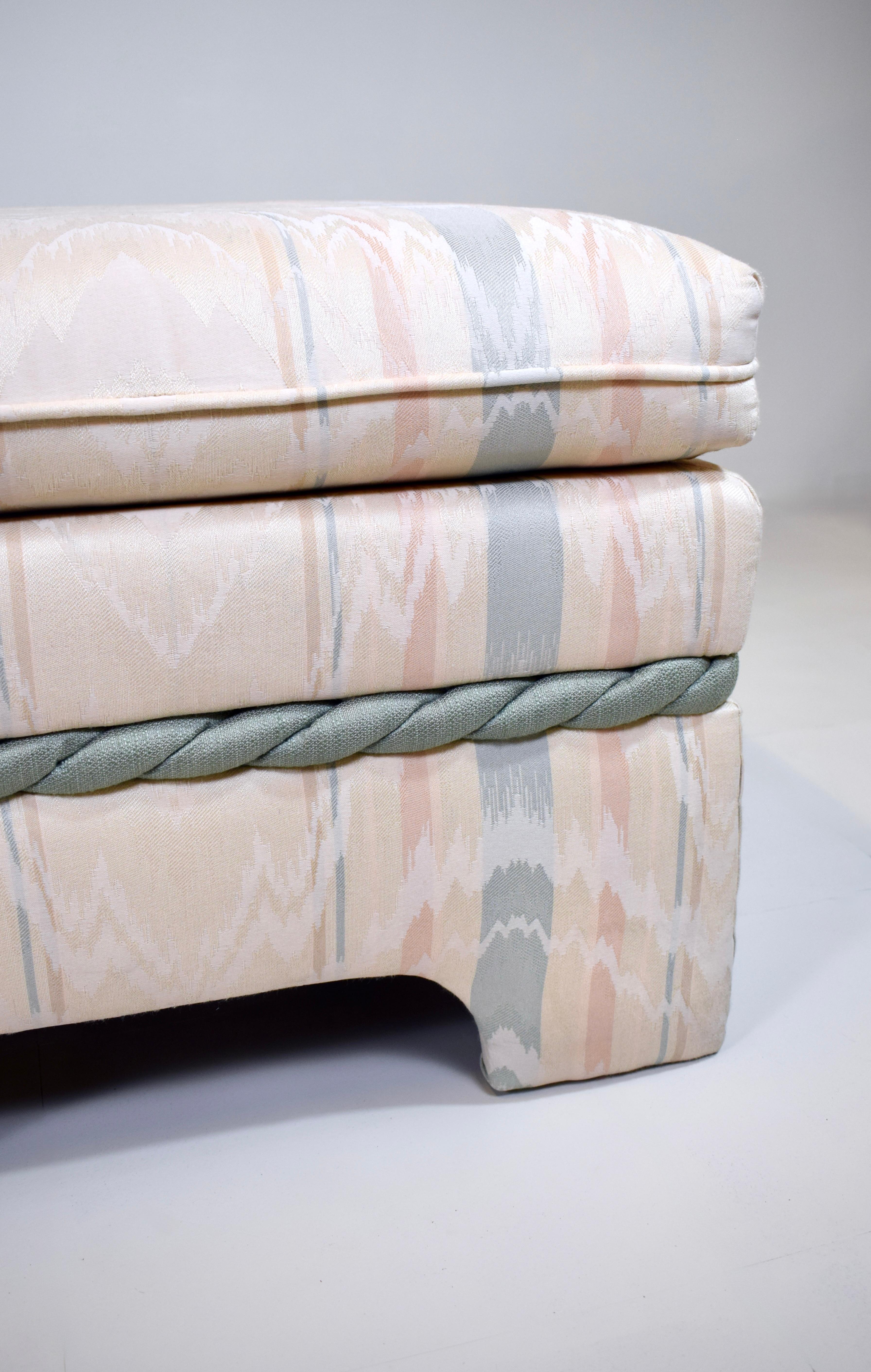 Post-Modern 1980's Parsons Ottoman Benches After Milo Baughman For Sale