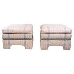 1980's Parsons Ottoman Benches After Milo Baughman