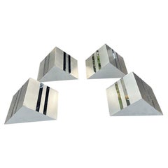 1980s Paul Evans City Scape Style Modern Modular Wall Hanging Cubes Set of 4